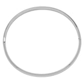 14k White Gold High Polished 5.00mm Hinged Oval Bangle Bracelet